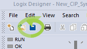 Save button with a callout around it in the toolbar